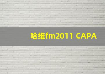 哈维fm2011 CAPA